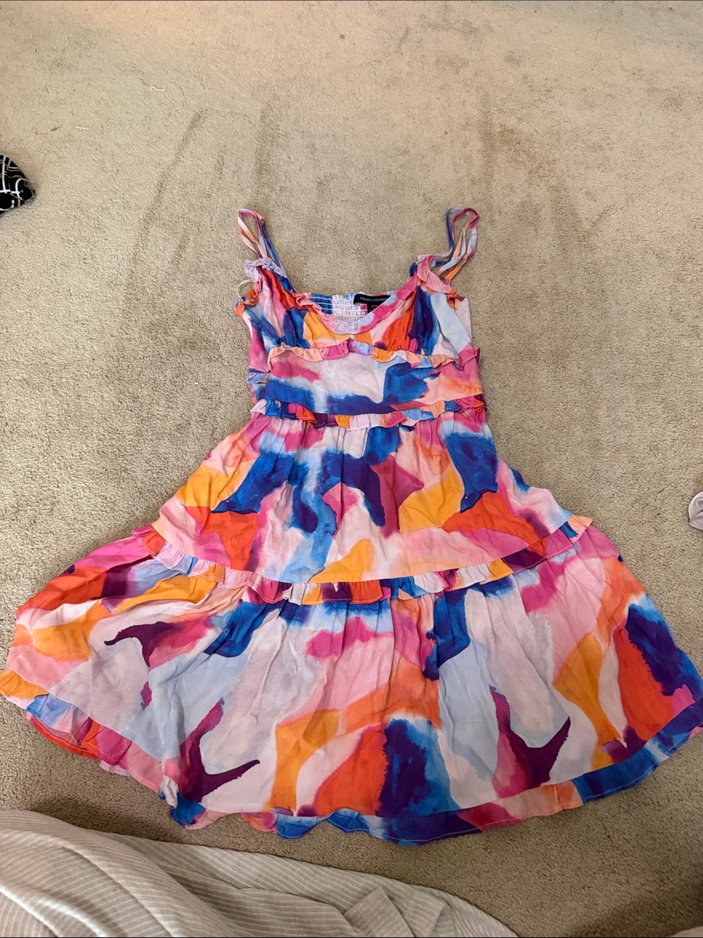 Recruitment Multicolor Watercolor Tiered Sundress